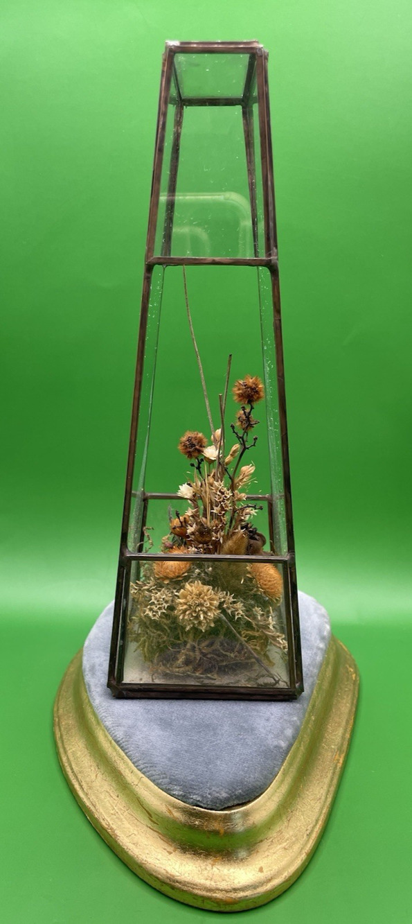 Vintage Faux Dry Flower Terrarium Table Top Decoration